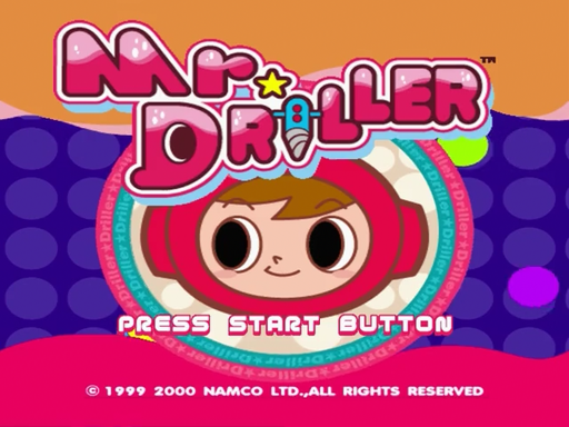 Mr. Driller title screen for Sega Dreamcast